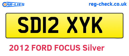 SD12XYK are the vehicle registration plates.