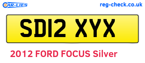 SD12XYX are the vehicle registration plates.