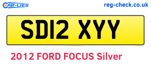 SD12XYY are the vehicle registration plates.