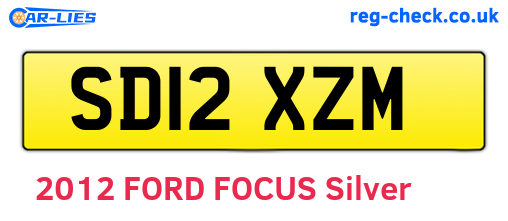 SD12XZM are the vehicle registration plates.