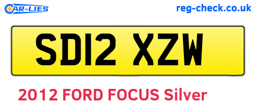 SD12XZW are the vehicle registration plates.