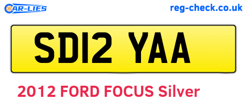 SD12YAA are the vehicle registration plates.