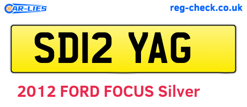 SD12YAG are the vehicle registration plates.