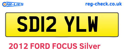 SD12YLW are the vehicle registration plates.