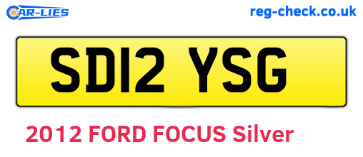 SD12YSG are the vehicle registration plates.