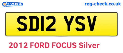 SD12YSV are the vehicle registration plates.