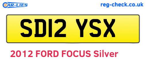 SD12YSX are the vehicle registration plates.