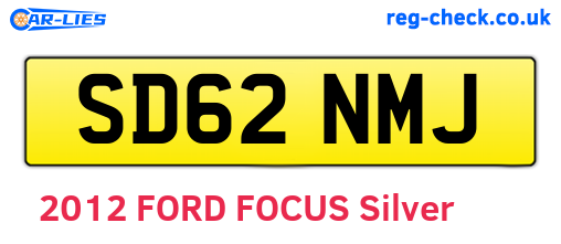 SD62NMJ are the vehicle registration plates.