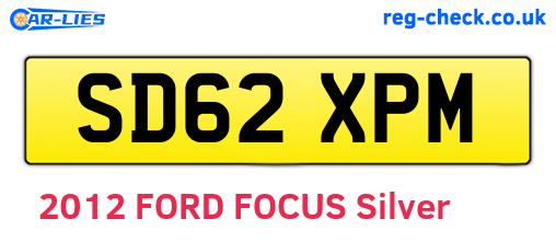 SD62XPM are the vehicle registration plates.