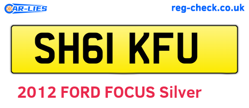 SH61KFU are the vehicle registration plates.