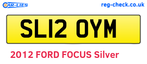 SL12OYM are the vehicle registration plates.
