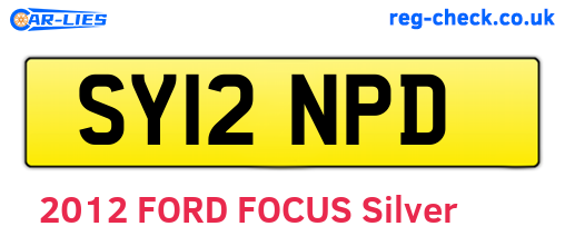 SY12NPD are the vehicle registration plates.