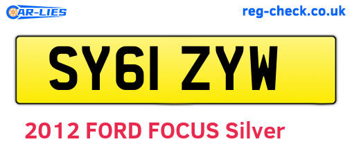 SY61ZYW are the vehicle registration plates.