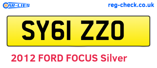 SY61ZZO are the vehicle registration plates.