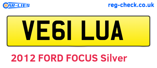 VE61LUA are the vehicle registration plates.