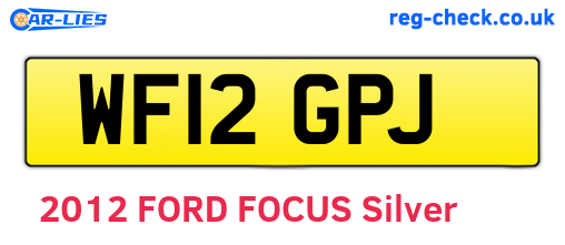 WF12GPJ are the vehicle registration plates.
