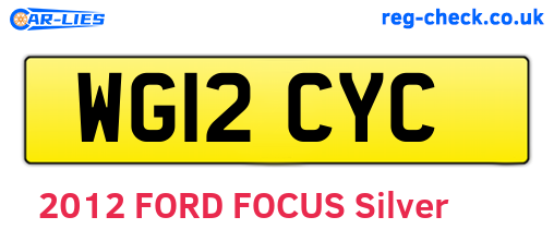 WG12CYC are the vehicle registration plates.