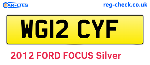 WG12CYF are the vehicle registration plates.