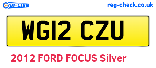 WG12CZU are the vehicle registration plates.