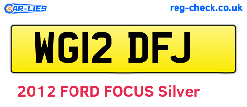 WG12DFJ are the vehicle registration plates.