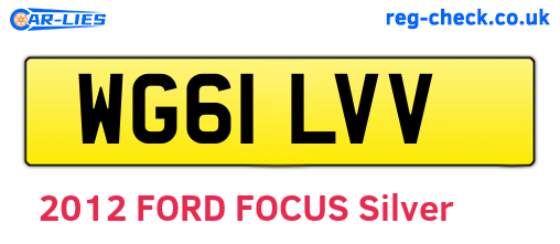 WG61LVV are the vehicle registration plates.