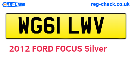 WG61LWV are the vehicle registration plates.