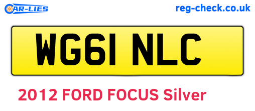 WG61NLC are the vehicle registration plates.