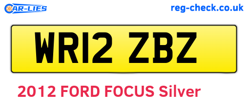 WR12ZBZ are the vehicle registration plates.