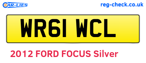WR61WCL are the vehicle registration plates.