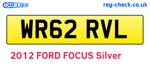 WR62RVL are the vehicle registration plates.