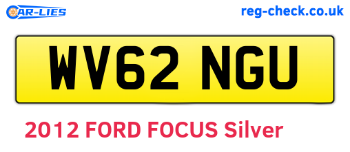 WV62NGU are the vehicle registration plates.