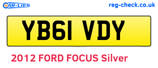 YB61VDY are the vehicle registration plates.