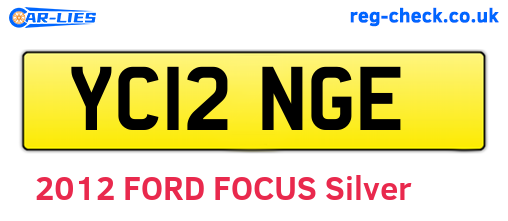 YC12NGE are the vehicle registration plates.