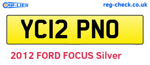 YC12PNO are the vehicle registration plates.