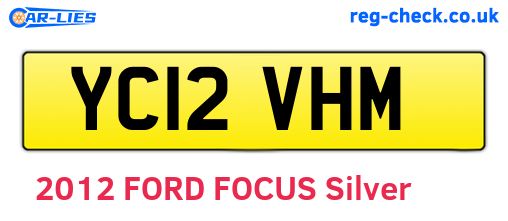 YC12VHM are the vehicle registration plates.