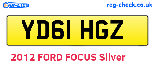 YD61HGZ are the vehicle registration plates.
