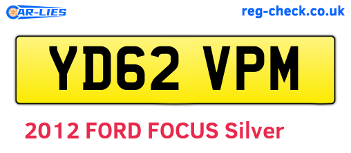 YD62VPM are the vehicle registration plates.