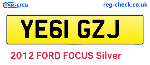 YE61GZJ are the vehicle registration plates.