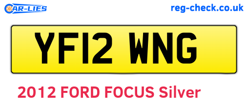 YF12WNG are the vehicle registration plates.