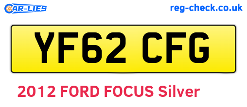 YF62CFG are the vehicle registration plates.