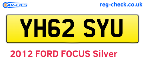 YH62SYU are the vehicle registration plates.