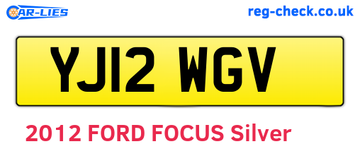 YJ12WGV are the vehicle registration plates.