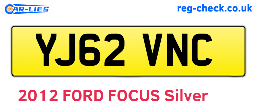 YJ62VNC are the vehicle registration plates.