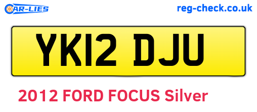 YK12DJU are the vehicle registration plates.