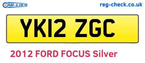 YK12ZGC are the vehicle registration plates.