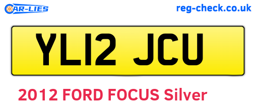 YL12JCU are the vehicle registration plates.