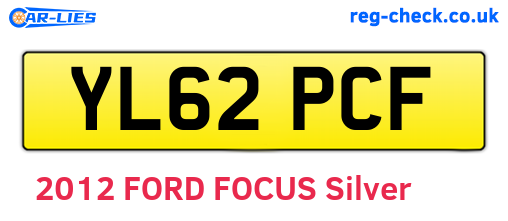 YL62PCF are the vehicle registration plates.