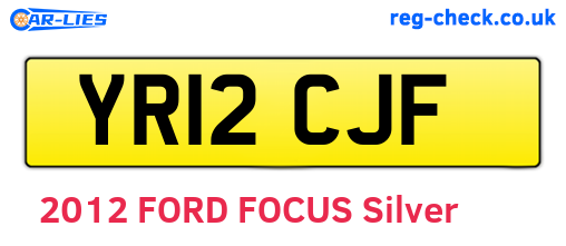 YR12CJF are the vehicle registration plates.