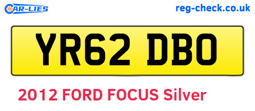 YR62DBO are the vehicle registration plates.