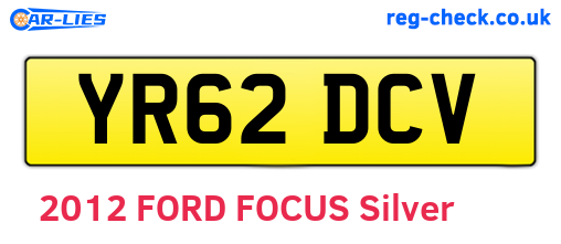 YR62DCV are the vehicle registration plates.